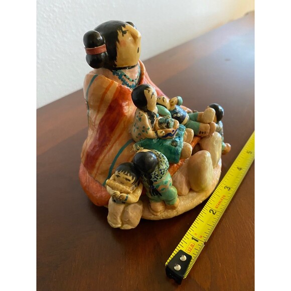 Navaho Indian Art - The Storyteller by Vicky de Taos Small Figurine - Picture 3 of 6